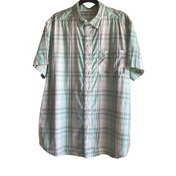 Columbia Omni Wick Plaid Button Down Short Sleeve Shirt | L - Picture 1 of 6